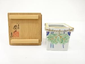 高野昭阿弥造　色絵　井筒　蓋置